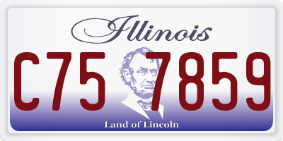 IL license plate C757859