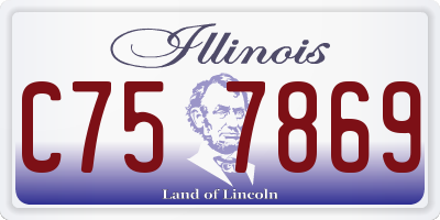 IL license plate C757869