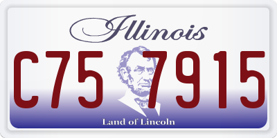 IL license plate C757915