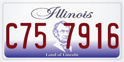 IL license plate C757916