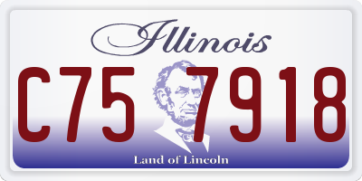 IL license plate C757918