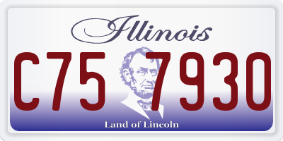 IL license plate C757930