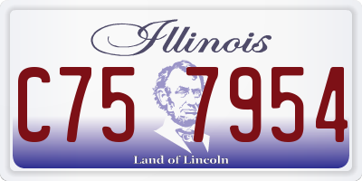IL license plate C757954