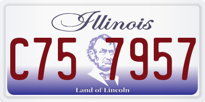 IL license plate C757957