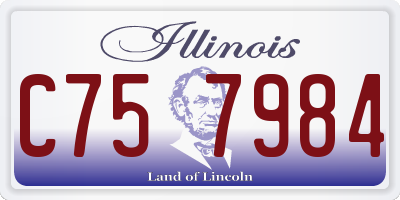 IL license plate C757984
