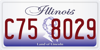 IL license plate C758029