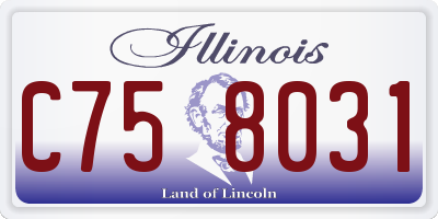 IL license plate C758031