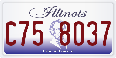 IL license plate C758037