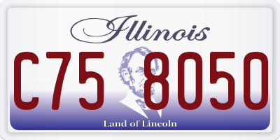 IL license plate C758050