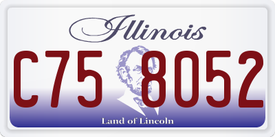 IL license plate C758052