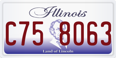 IL license plate C758063