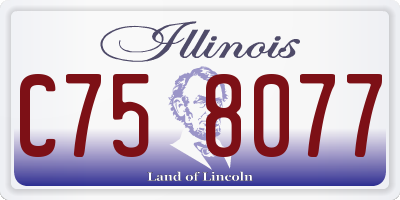 IL license plate C758077