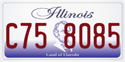 IL license plate C758085
