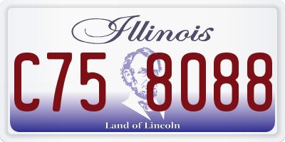 IL license plate C758088