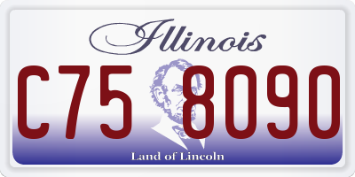 IL license plate C758090