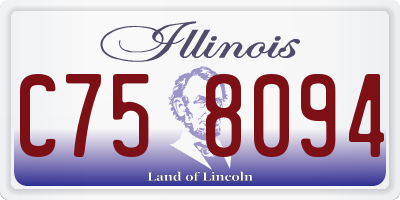 IL license plate C758094
