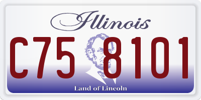 IL license plate C758101