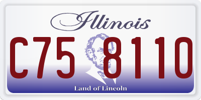 IL license plate C758110