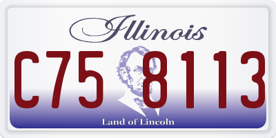 IL license plate C758113