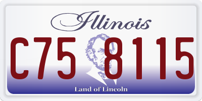 IL license plate C758115