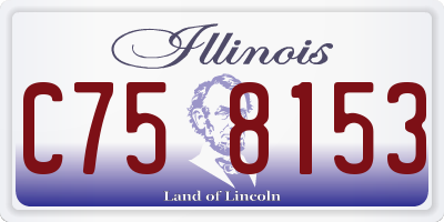 IL license plate C758153
