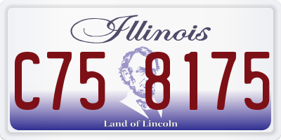 IL license plate C758175