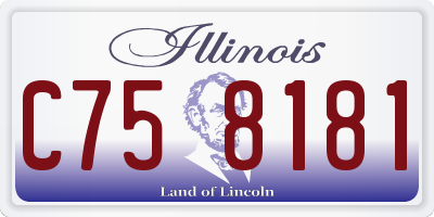 IL license plate C758181