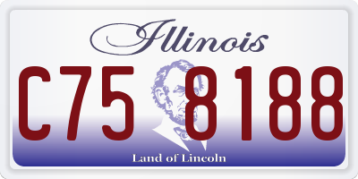 IL license plate C758188