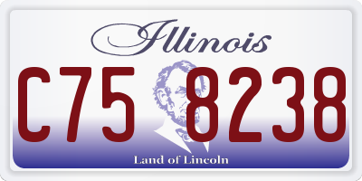 IL license plate C758238