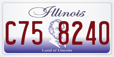 IL license plate C758240