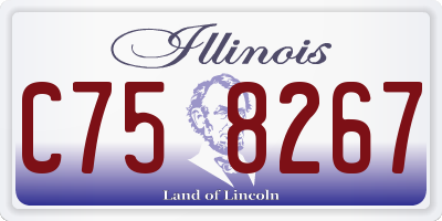 IL license plate C758267