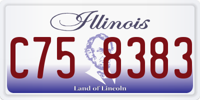 IL license plate C758383
