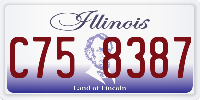 IL license plate C758387