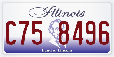 IL license plate C758496