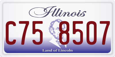 IL license plate C758507