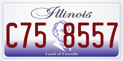 IL license plate C758557