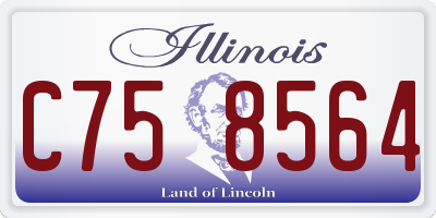 IL license plate C758564
