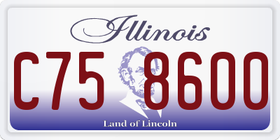 IL license plate C758600