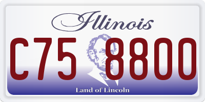 IL license plate C758800