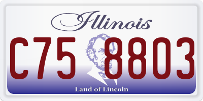IL license plate C758803