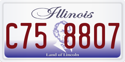 IL license plate C758807