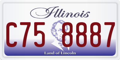 IL license plate C758887