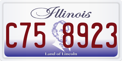 IL license plate C758923