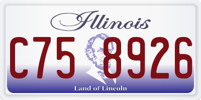 IL license plate C758926