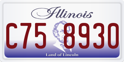 IL license plate C758930