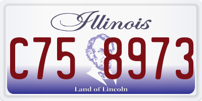 IL license plate C758973
