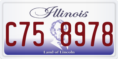 IL license plate C758978