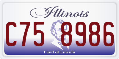 IL license plate C758986