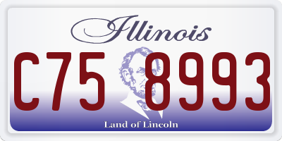IL license plate C758993