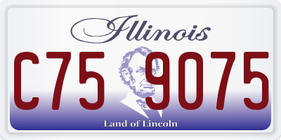 IL license plate C759075